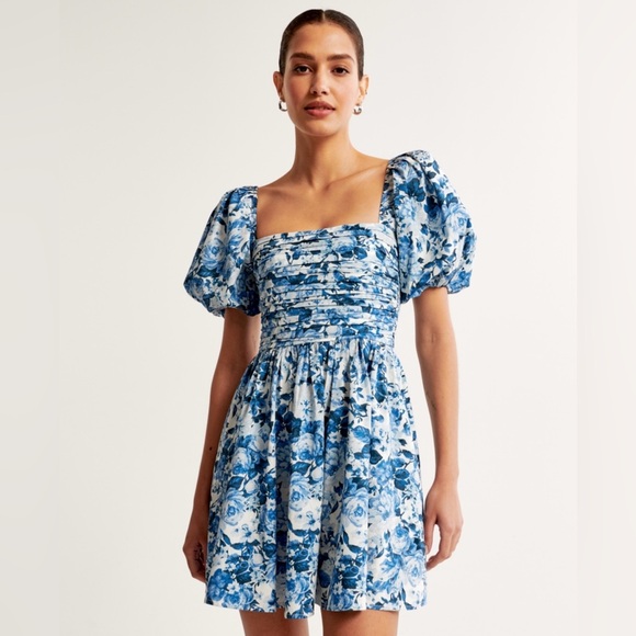 NWT Abercrombie Emerson Waisted Poplin Mini Dress - Picture 5 of 7